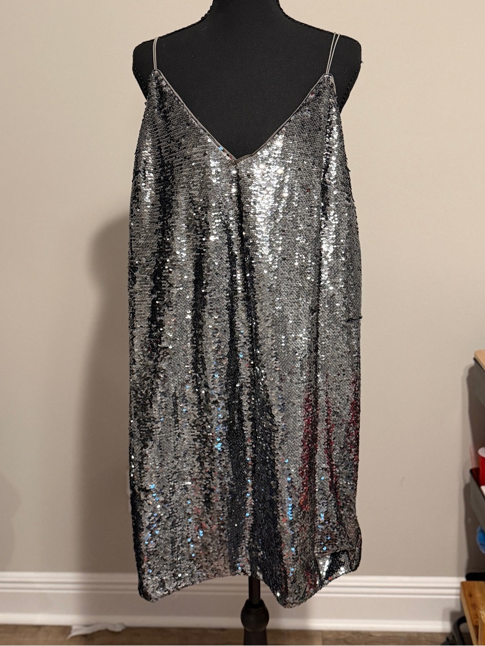 ASOS Silver Sequin Party Dress